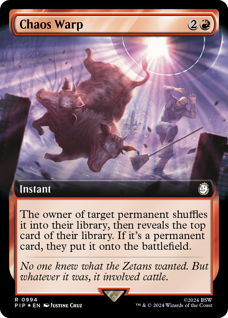Chaos Warp (Extended Art) (Surge Foil) [Fallout] | Shuffle n Cut Hobbies & Games