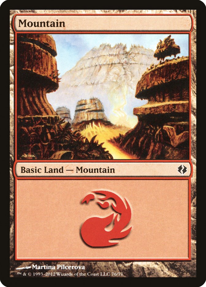 Mountain (76) [Duel Decks: Venser vs. Koth] | Shuffle n Cut Hobbies & Games