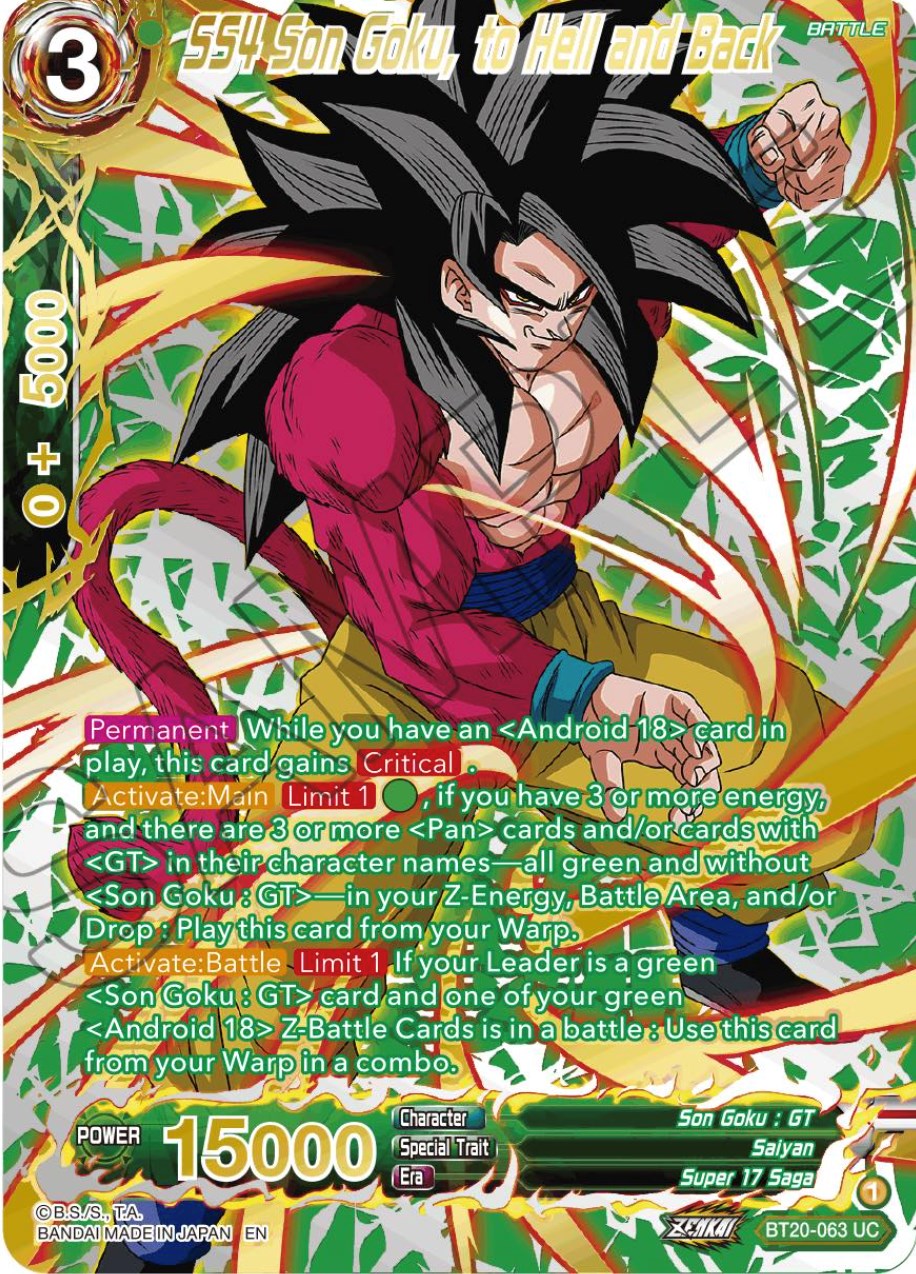 SS4 Son Goku, to Hell and Back (Gold-Stamped) (BT20-063) [Power Absorbed] | Shuffle n Cut Hobbies & Games