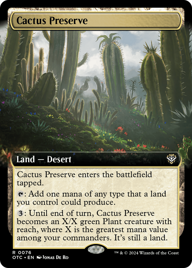 Cactus Preserve (Extended Art) [Outlaws of Thunder Junction Commander] | Shuffle n Cut Hobbies & Games