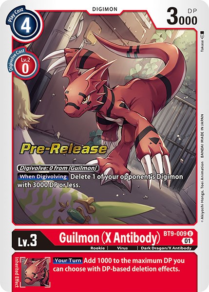 Guilmon (X Antibody) [BT9-009] [X Record Pre-Release Promos] | Shuffle n Cut Hobbies & Games