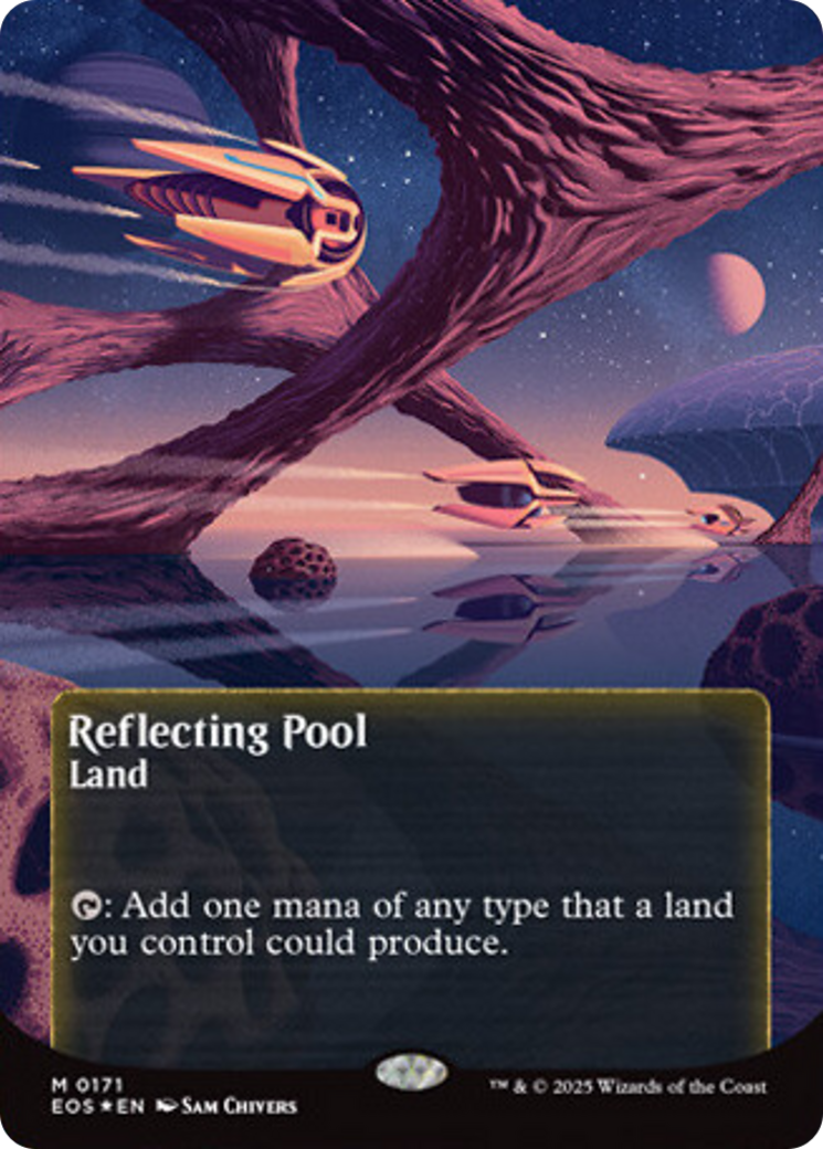 Reflecting Pool (0171) (Borderless) (Galaxy Foil) [Edge of Eternities: Stellar Sights] | Shuffle n Cut Hobbies & Games