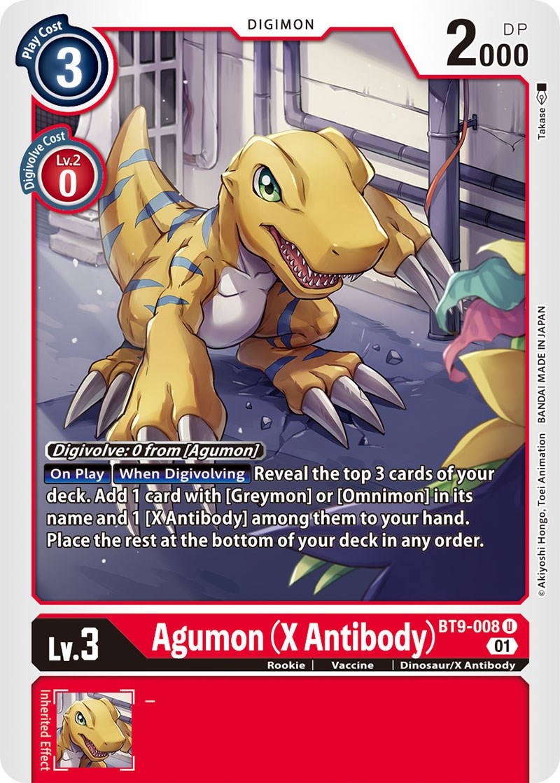 Agumon (X Antibody) [BT9-008] [X Record] | Shuffle n Cut Hobbies & Games