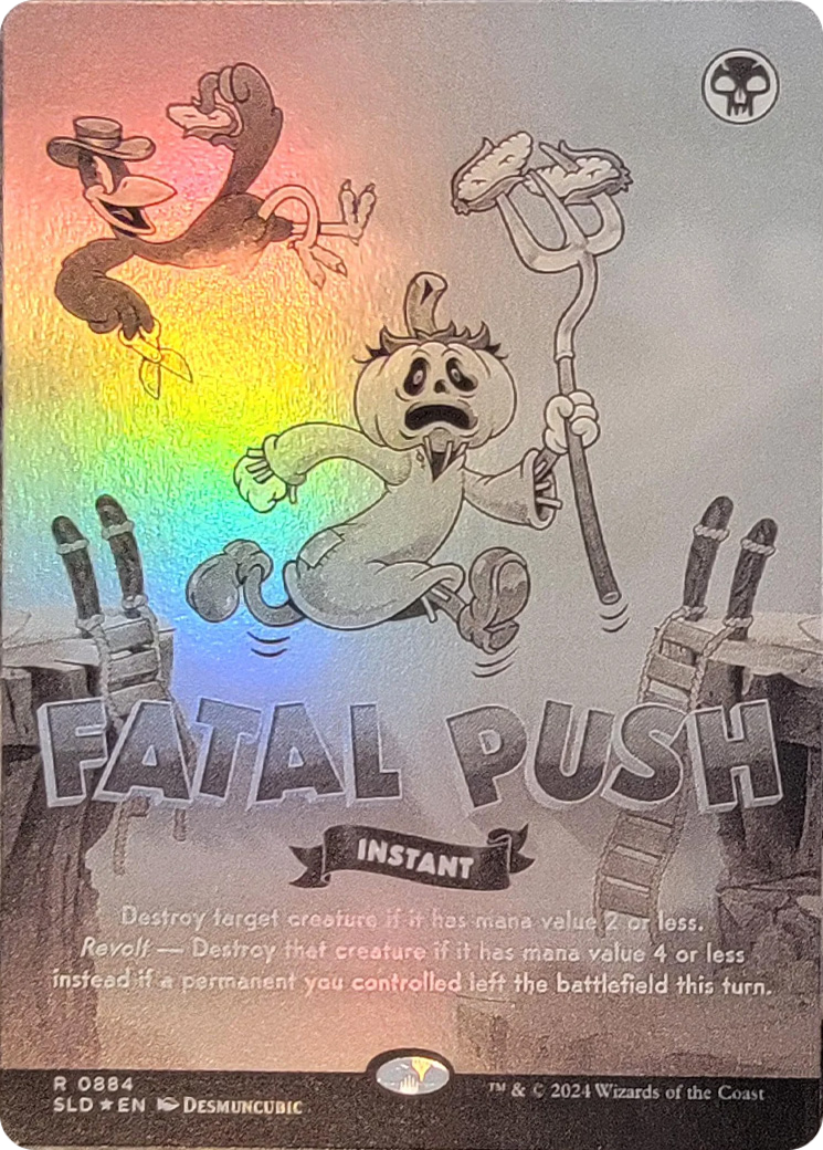 Fatal Push (0884) (Black & White Foil) [Secret Lair Drop Series] | Shuffle n Cut Hobbies & Games