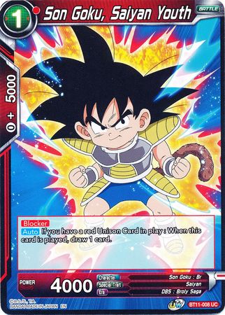Son Goku, Saiyan Youth (BT11-008) [Vermilion Bloodline] | Shuffle n Cut Hobbies & Games