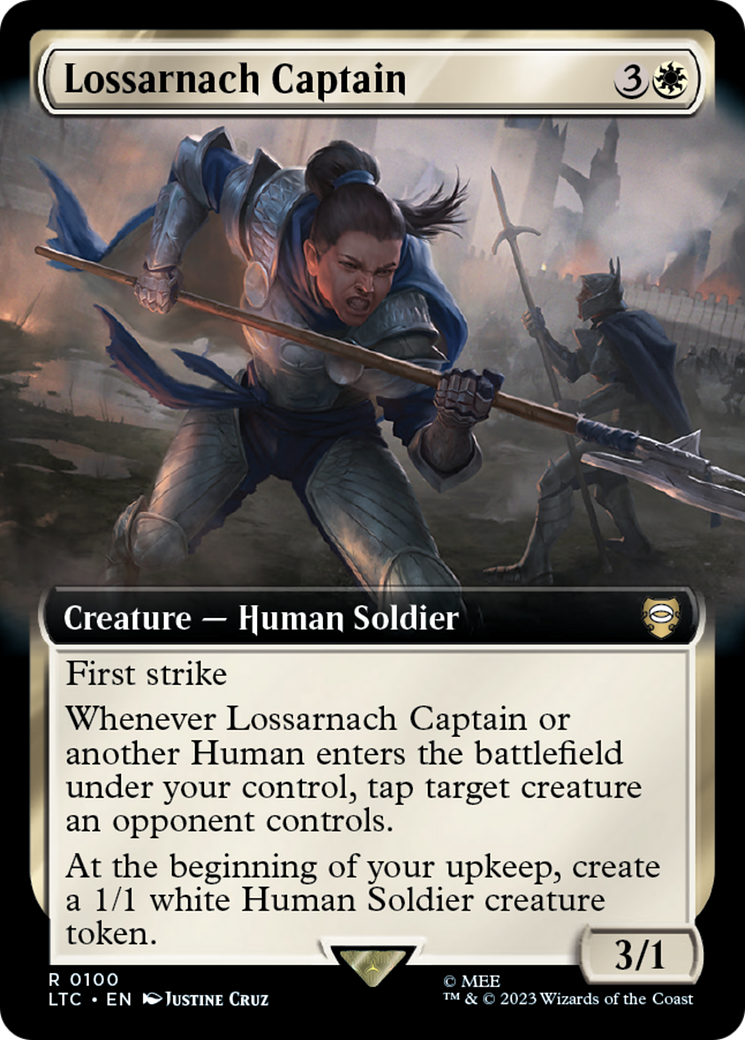 Lossarnach Captain (Extended Art) [The Lord of the Rings: Tales of Middle-Earth Commander] | Shuffle n Cut Hobbies & Games