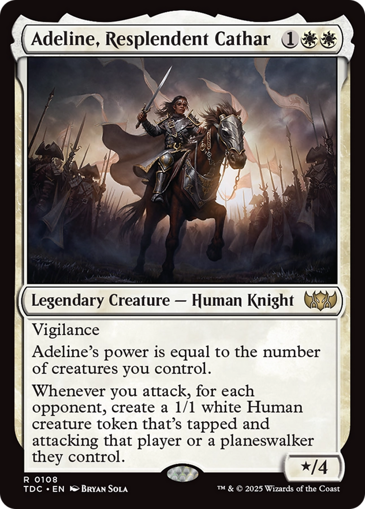Adeline, Resplendent Cathar [Tarkir: Dragonstorm Commander] | Shuffle n Cut Hobbies & Games