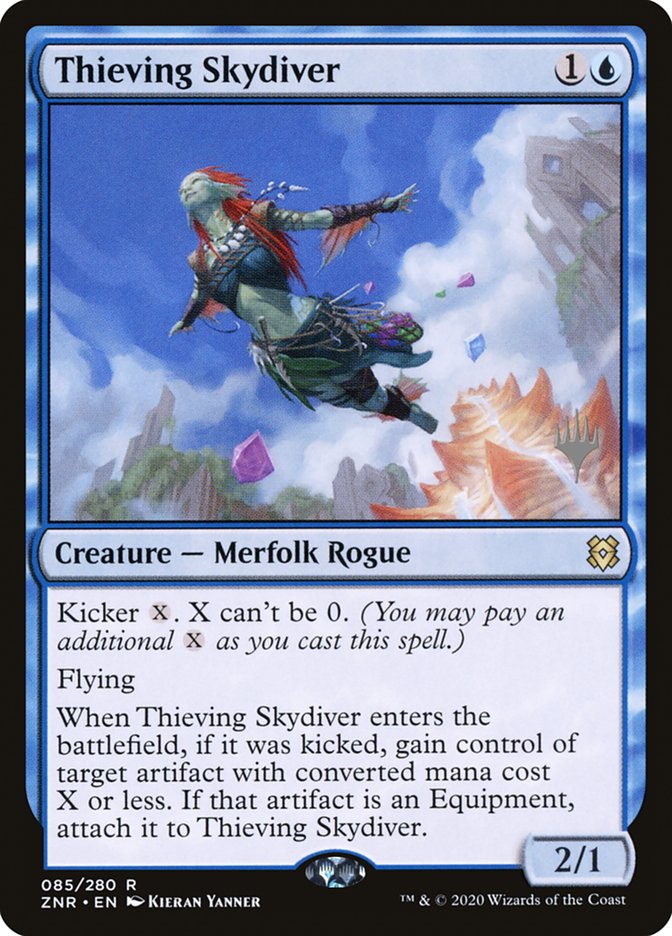 Thieving Skydiver (Promo Pack) [Zendikar Rising Promos] | Shuffle n Cut Hobbies & Games