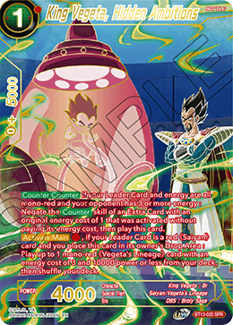 King Vegeta, Hidden Ambitions (SPR) (BT13-020) [Supreme Rivalry] | Shuffle n Cut Hobbies & Games