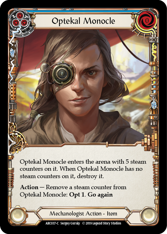 Optekal Monocle [ARC037-C] (Arcane Rising)  1st Edition Rainbow Foil | Shuffle n Cut Hobbies & Games