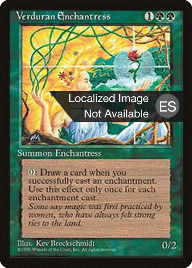 Verduran Enchantress [Fourth Edition Foreign Black Border] | Shuffle n Cut Hobbies & Games