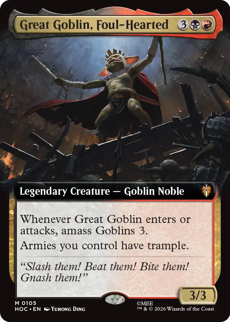 Great Goblin, Foul-Hearted (Extended Art) [The Hobbit: Eternal-Legal] | Shuffle n Cut Hobbies & Games