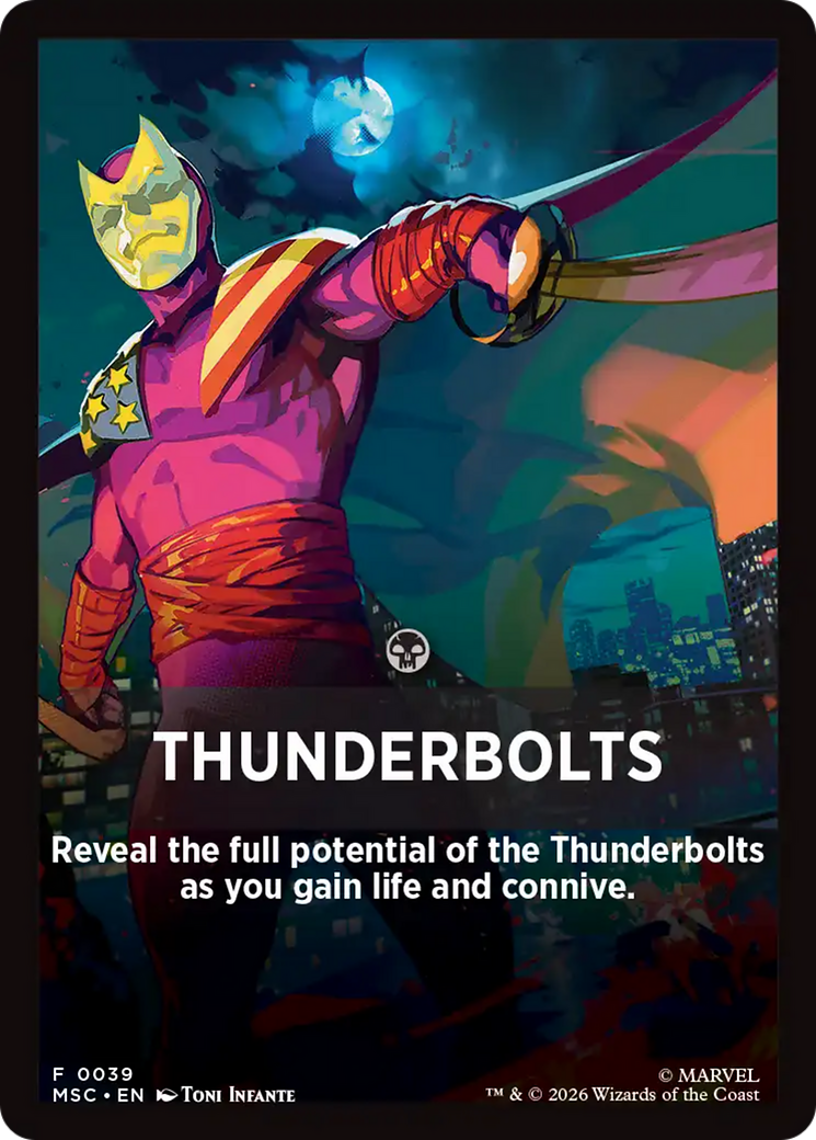 Thunderbolts Theme Card [Marvel Super Heroes Commander] | Shuffle n Cut Hobbies & Games