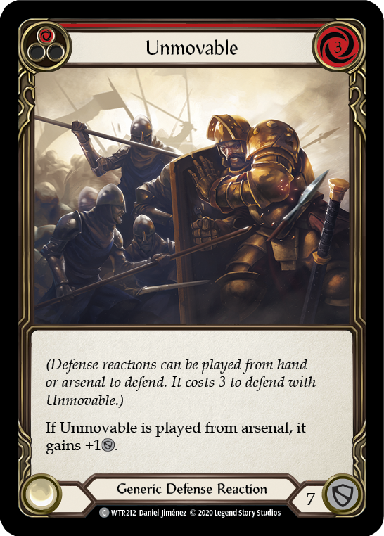 Unmovable (Red) [U-WTR212] (Welcome to Rathe Unlimited)  Unlimited Rainbow Foil | Shuffle n Cut Hobbies & Games