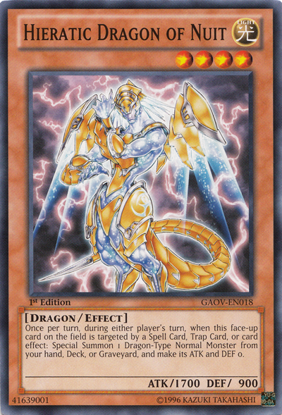 Hieratic Dragon of Nuit [GAOV-EN018] Common | Shuffle n Cut Hobbies & Games
