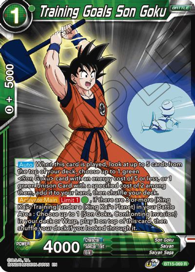 Training Goals Son Goku (BT15-069) [Saiyan Showdown] | Shuffle n Cut Hobbies & Games