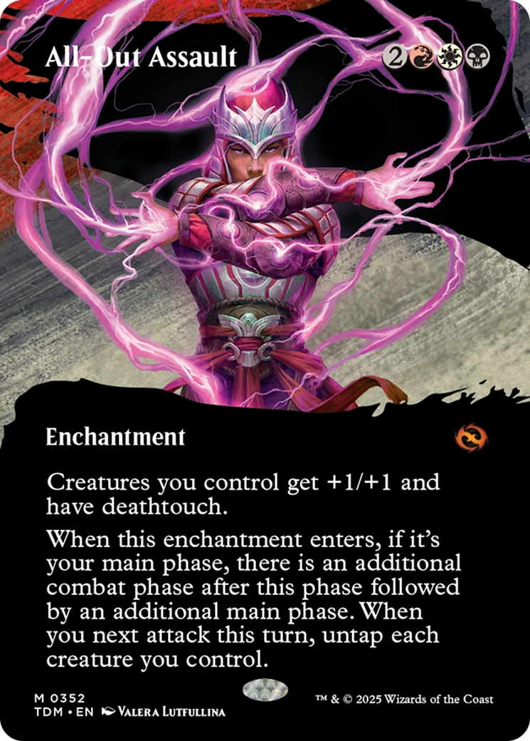 All-Out Assault (Borderless) [Tarkir: Dragonstorm] | Shuffle n Cut Hobbies & Games