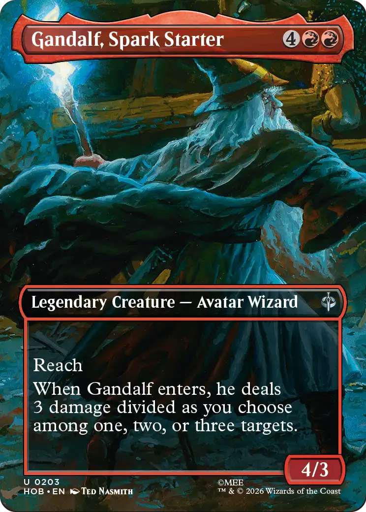 Gandalf, Spark Starter (Borderless) [The Hobbit] | Shuffle n Cut Hobbies & Games
