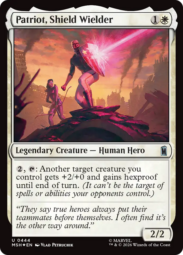 Patriot, Shield Wielder (Surge Foil) [Marvel Super Heroes] | Shuffle n Cut Hobbies & Games