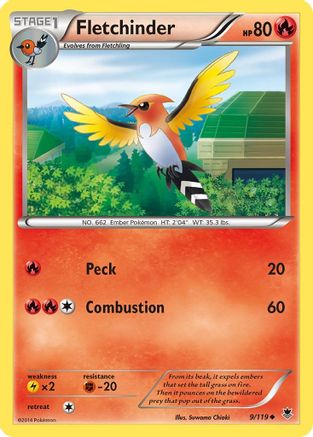 Fletchinder (9/119) [XY: Phantom Forces] | Shuffle n Cut Hobbies & Games