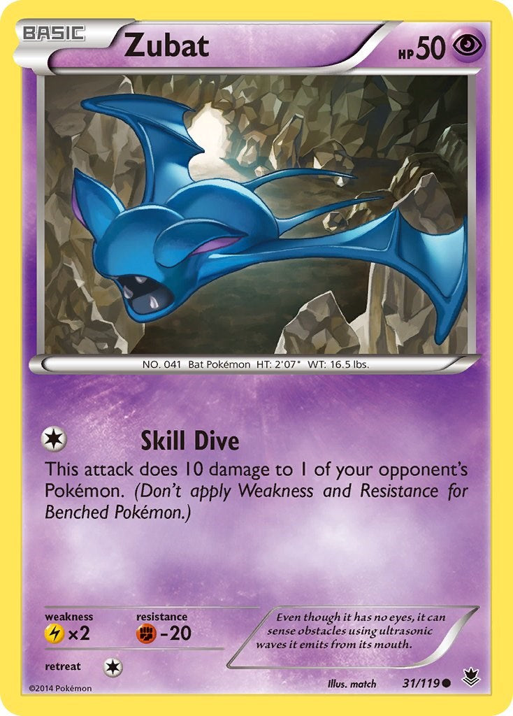 Zubat (31/119) [XY: Phantom Forces] | Shuffle n Cut Hobbies & Games