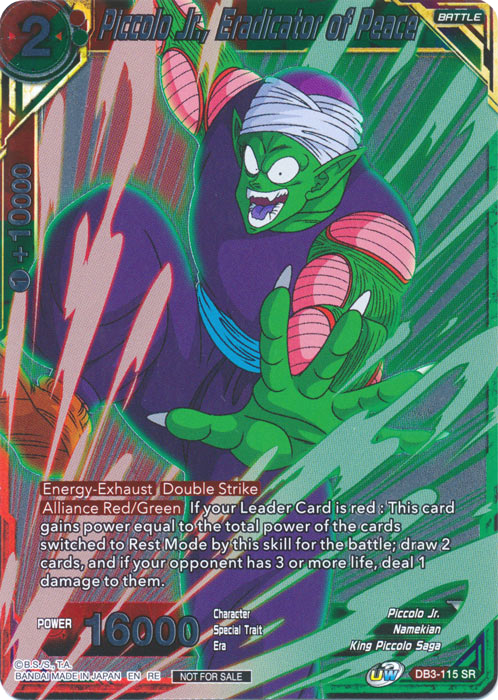 Piccolo Jr., Eradicator of Peace (Event Pack 09 - Alternate Foil) (DB3-115) [Tournament Promotion Cards] | Shuffle n Cut Hobbies & Games