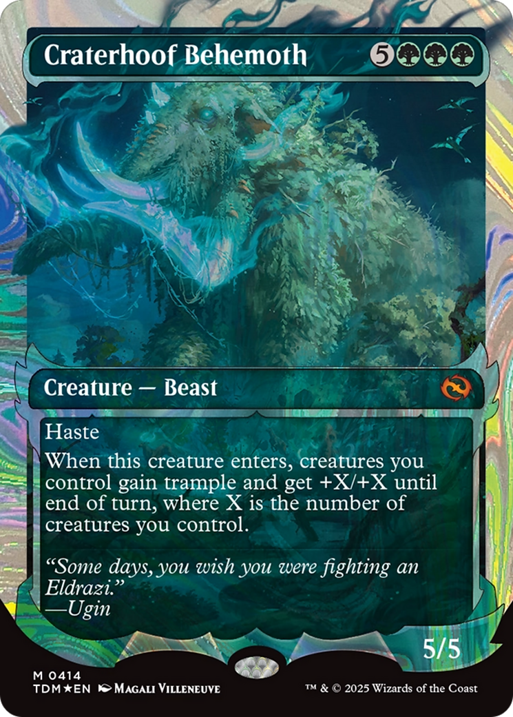 Craterhoof Behemoth (Showcase) (Halo Foil) [Tarkir: Dragonstorm] | Shuffle n Cut Hobbies & Games