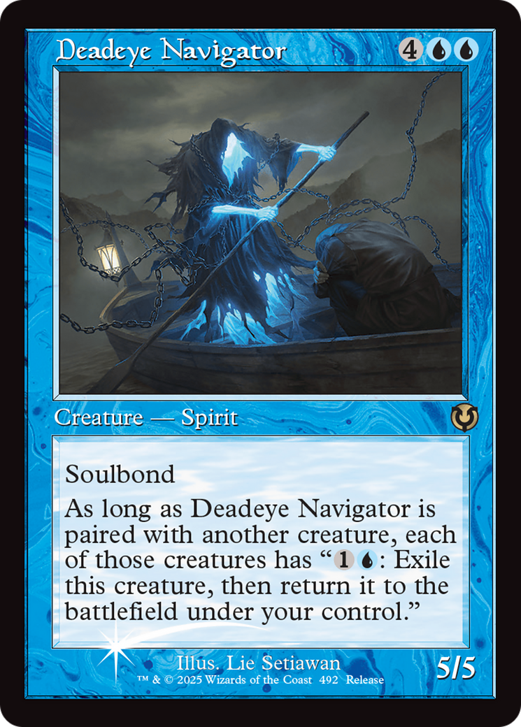 Deadeye Navigator (Retro Frame) [Innistrad Remastered Promos] | Shuffle n Cut Hobbies & Games