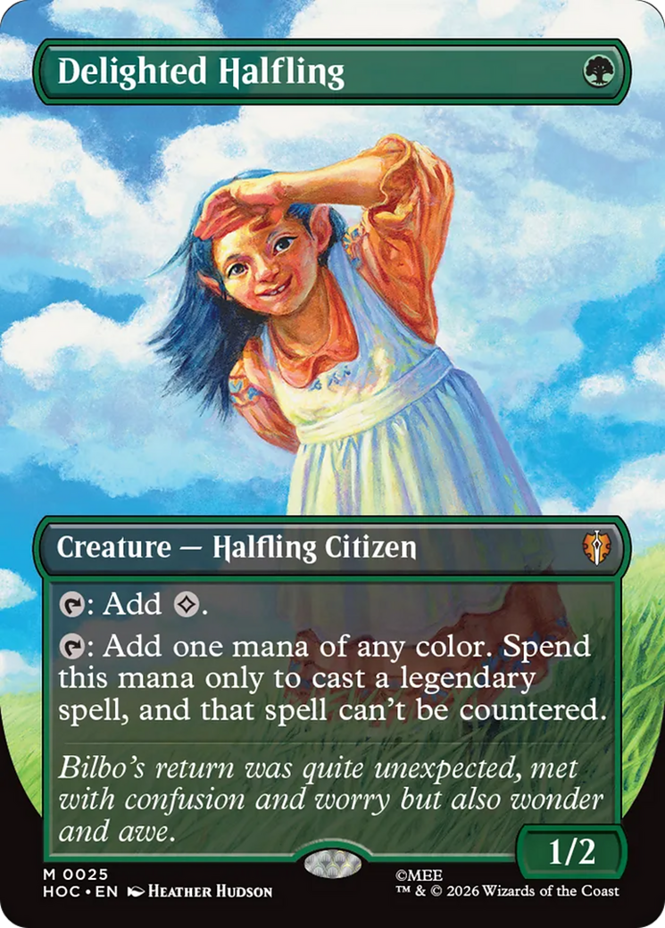 Delighted Halfling (Borderless) [The Hobbit: Eternal-Legal] | Shuffle n Cut Hobbies & Games