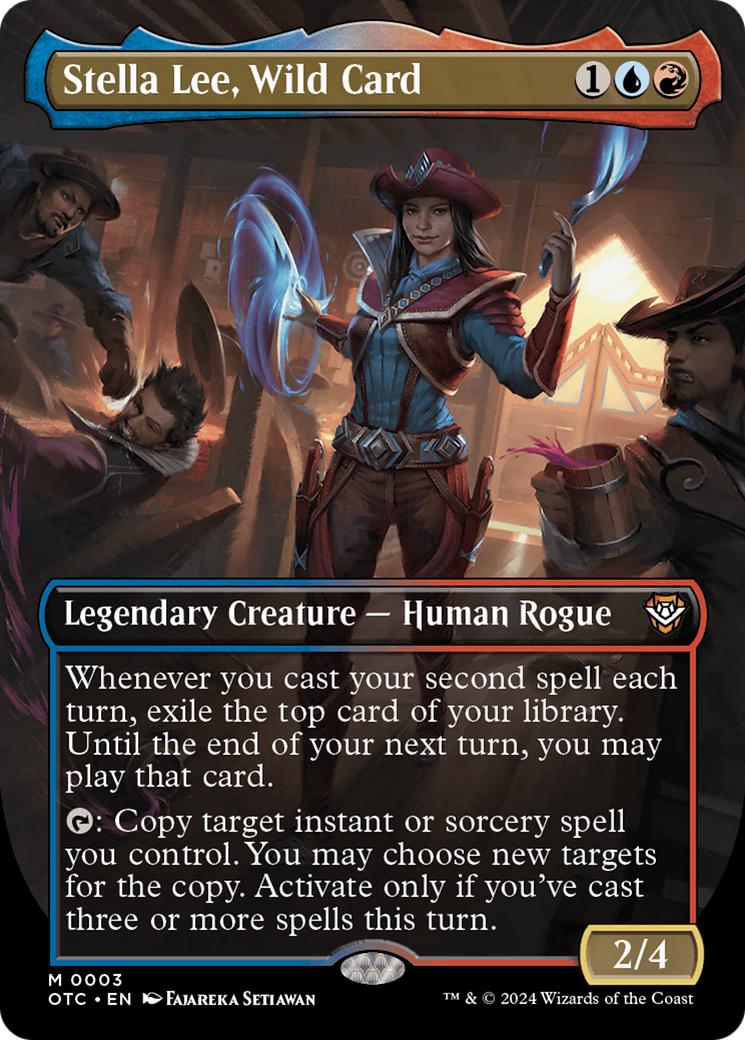 Stella Lee, Wild Card (Borderless) [Outlaws of Thunder Junction Commander] | Shuffle n Cut Hobbies & Games