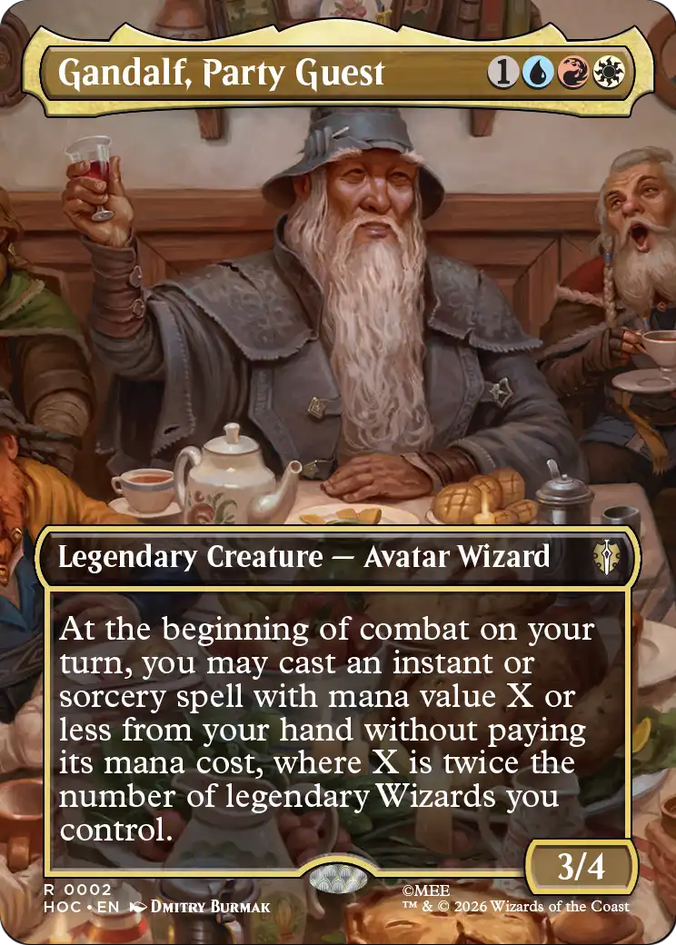 Gandalf, Party Guest (Borderless) [The Hobbit: Eternal-Legal] | Shuffle n Cut Hobbies & Games