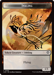 Inkling (0006) // Spirit (0010) Double-Sided Token [Secrets of Strixhaven Tokens] | Shuffle n Cut Hobbies & Games