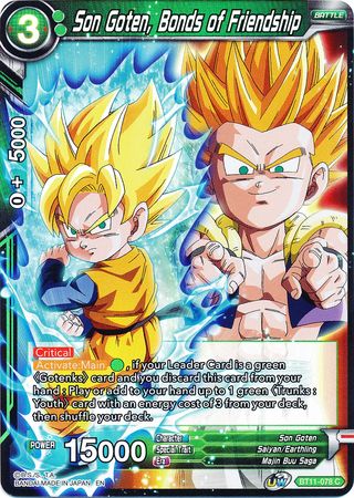 Son Goten, Bonds of Friendship (BT11-078) [Vermilion Bloodline 2nd Edition] | Shuffle n Cut Hobbies & Games