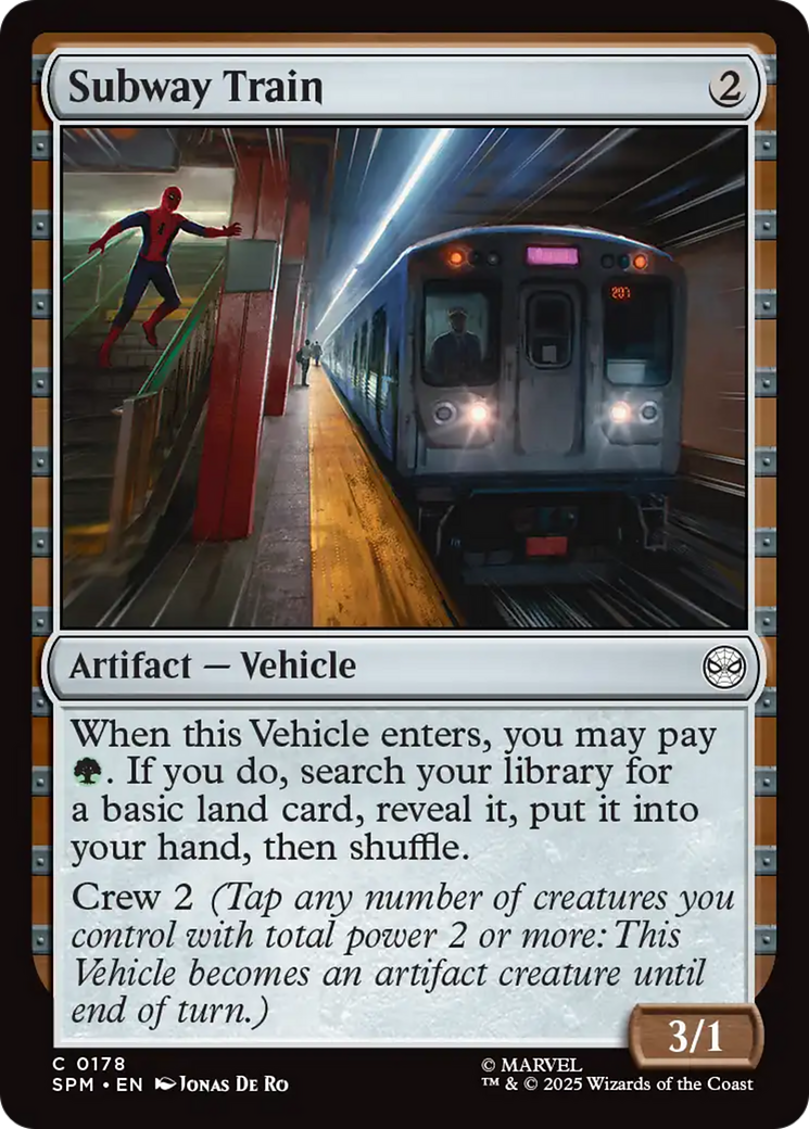 Subway Train [Marvel's Spider-Man] | Shuffle n Cut Hobbies & Games