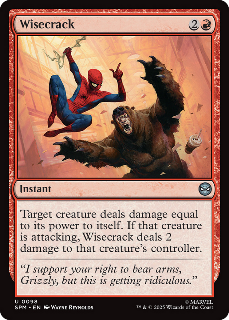 Wisecrack [Marvel's Spider-Man] | Shuffle n Cut Hobbies & Games
