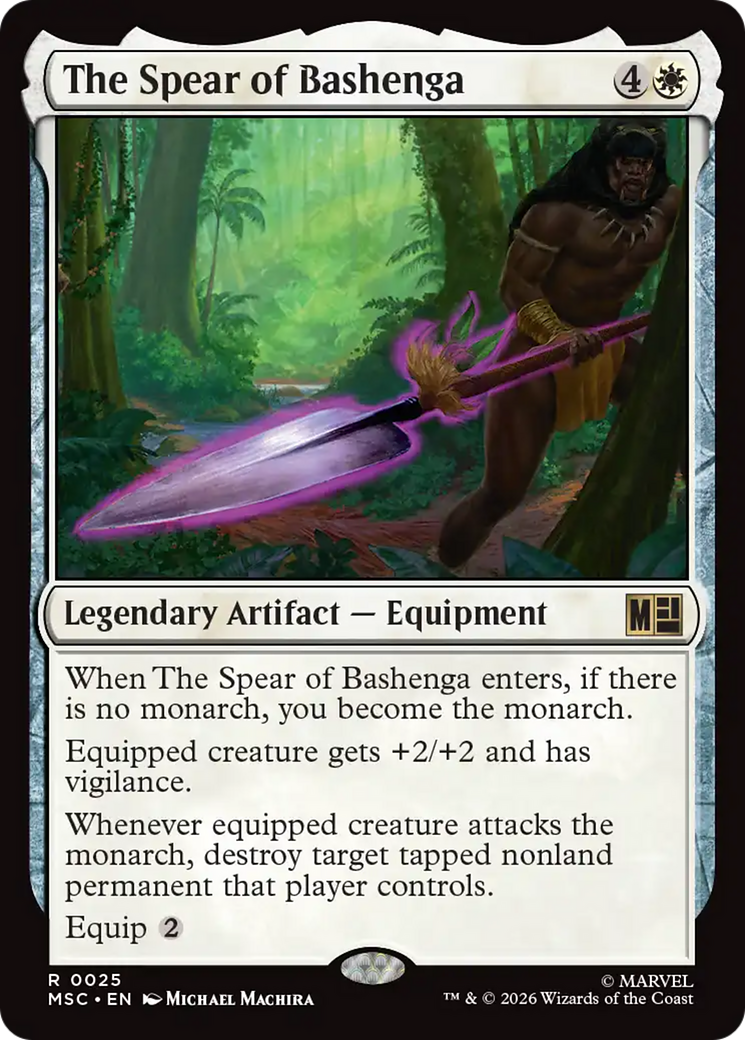The Spear of Bashenga (Surge Foil) [Marvel Super Heroes Commander] | Shuffle n Cut Hobbies & Games