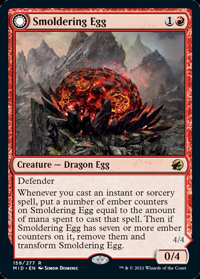 Smoldering Egg // Ashmouth Dragon [Innistrad: Midnight Hunt] | Shuffle n Cut Hobbies & Games
