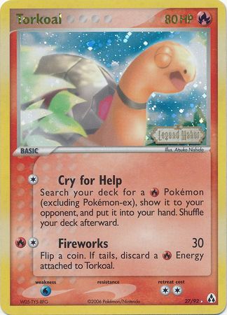 Torkoal (27/92) (Stamped) [EX: Legend Maker] | Shuffle n Cut Hobbies & Games
