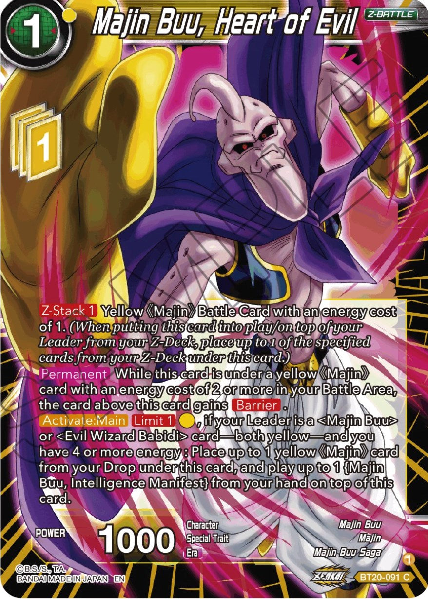 Majin Buu, Heart of Evil (BT20-091) [Power Absorbed] | Shuffle n Cut Hobbies & Games