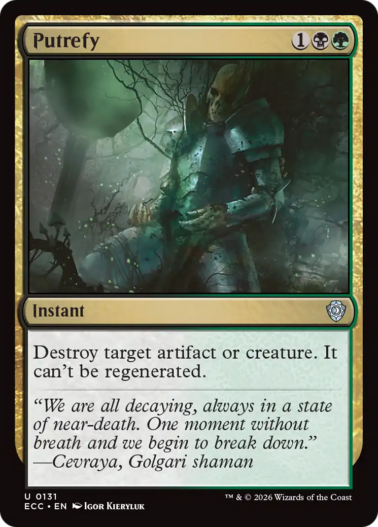 Putrefy [Lorwyn Eclipsed Commander] | Shuffle n Cut Hobbies & Games