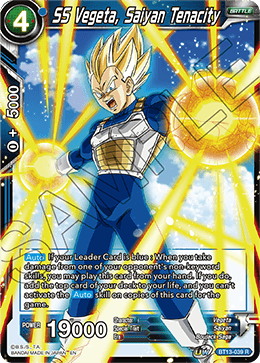 SS Vegeta, Saiyan Tenacity (Rare) (BT13-039) [Supreme Rivalry] | Shuffle n Cut Hobbies & Games