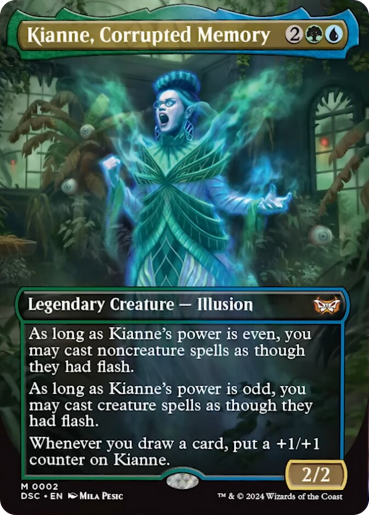 Kianne, Corrupted Memory (Borderless) [Duskmourn: House of Horror Commander] | Shuffle n Cut Hobbies & Games