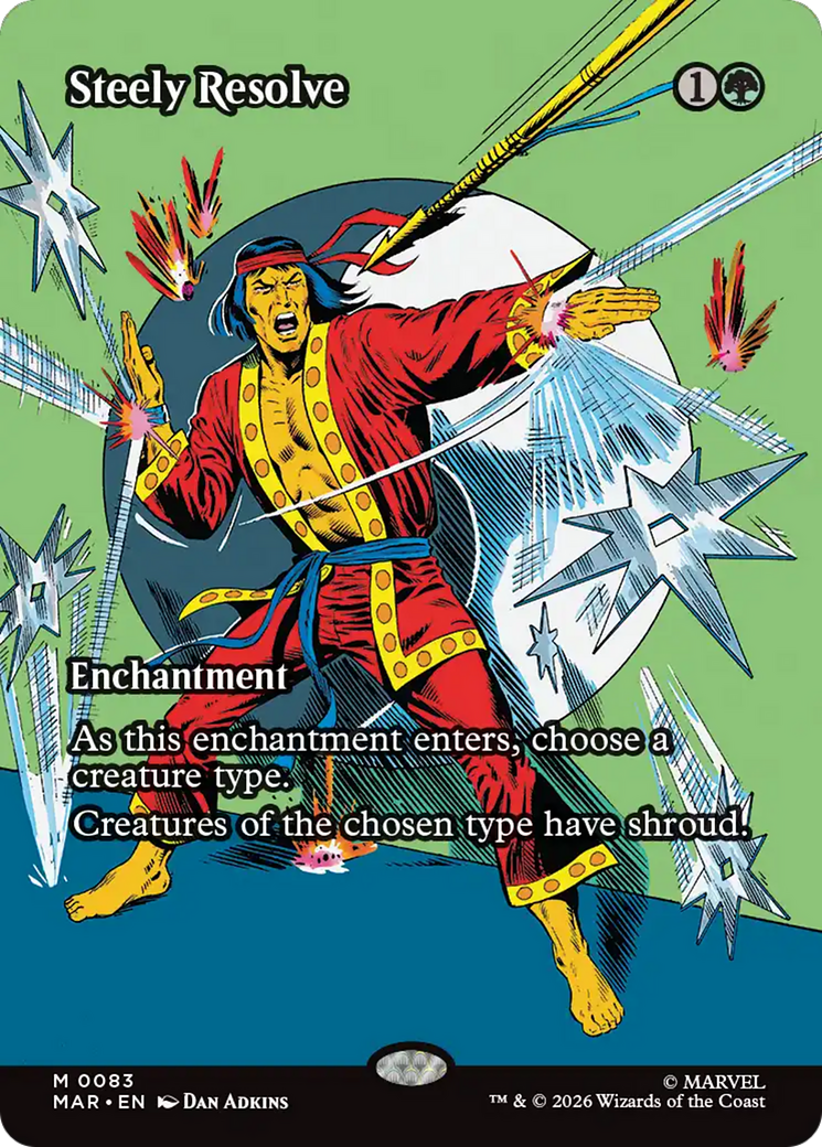 Steely Resolve (Borderless) [Marvel Universe: Eternal-Legal] | Shuffle n Cut Hobbies & Games