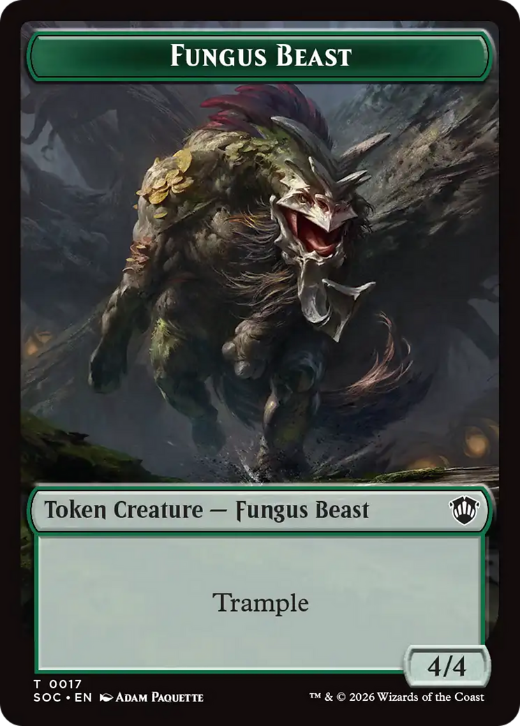 Goat // Fungus Beast Double-Sided Token [Secrets of Strixhaven Commander Tokens] | Shuffle n Cut Hobbies & Games