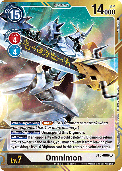 Omnimon [BT5-086] (Alternate Art - As'Maria) [Battle of Omni] | Shuffle n Cut Hobbies & Games