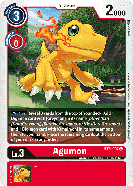 Agumon [BT5-007] [Battle of Omni] | Shuffle n Cut Hobbies & Games