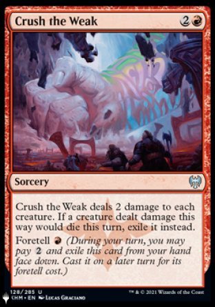 Crush the Weak [The List] | Shuffle n Cut Hobbies & Games