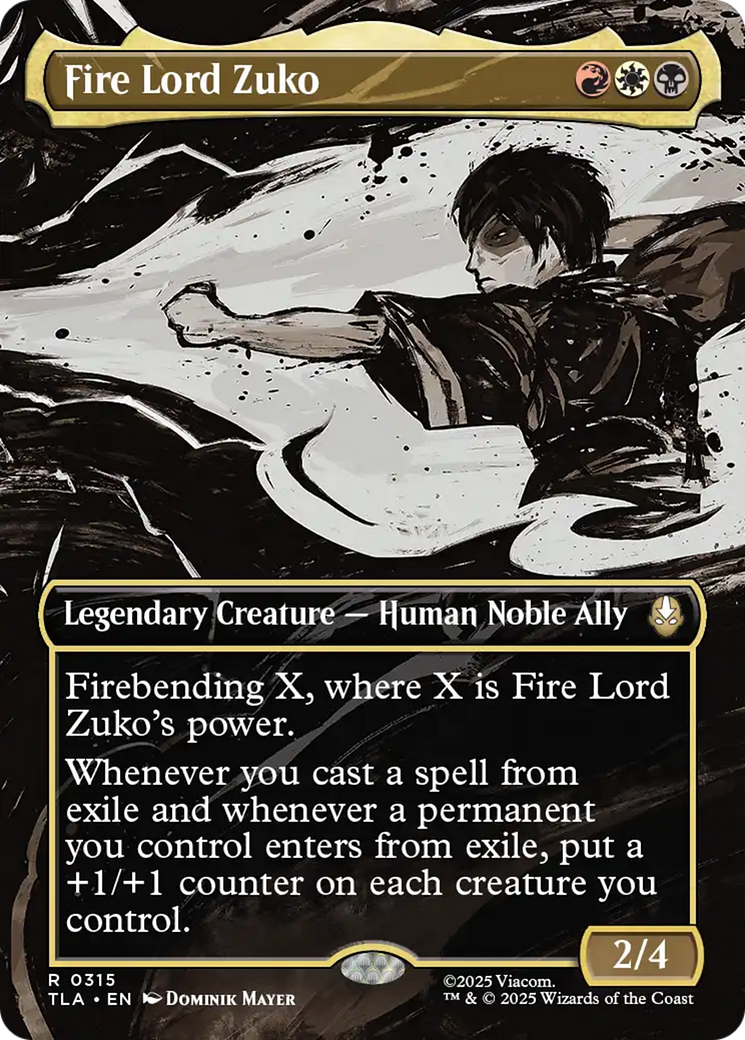Fire Lord Zuko (Borderless) [Avatar: The Last Airbender] | Shuffle n Cut Hobbies & Games