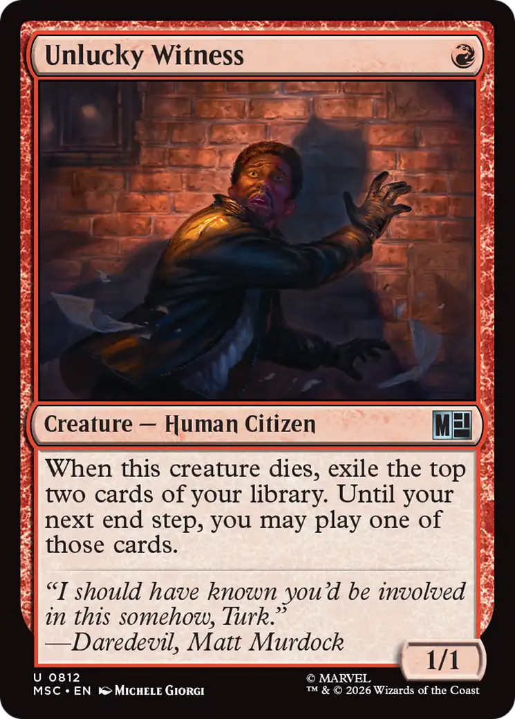 Unlucky Witness [Marvel Super Heroes Commander] | Shuffle n Cut Hobbies & Games