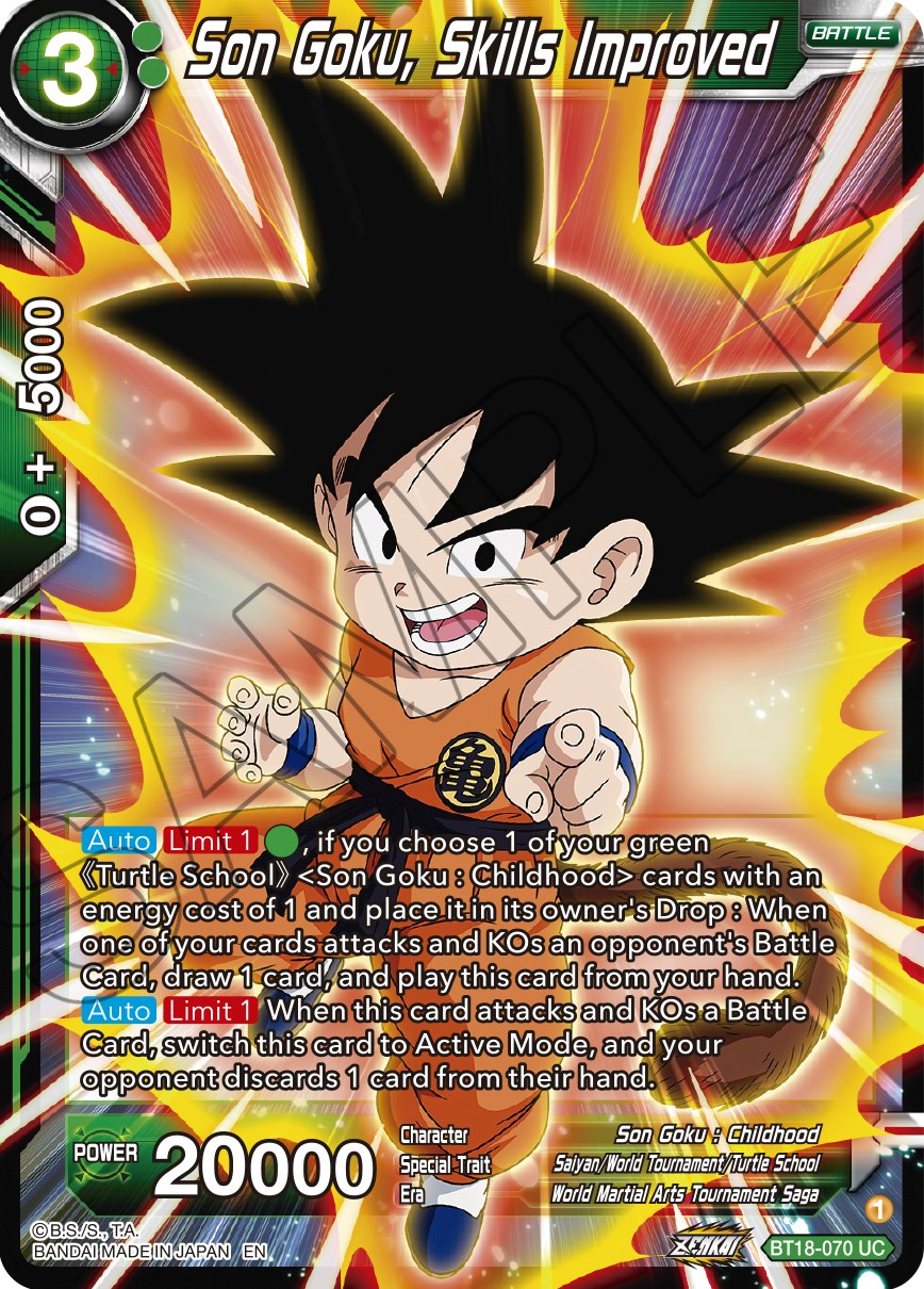 Son Goku, Skills Improved (BT18-070) [Dawn of the Z-Legends] | Shuffle n Cut Hobbies & Games